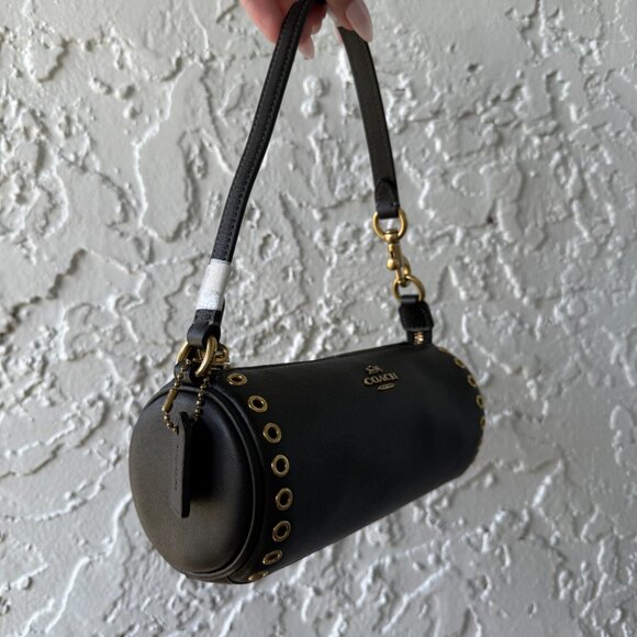 NWT Coach Nolita Barrel Bag with Gold Hardware & Grommets, Mini Bag, Leather - Picture 4 of 8